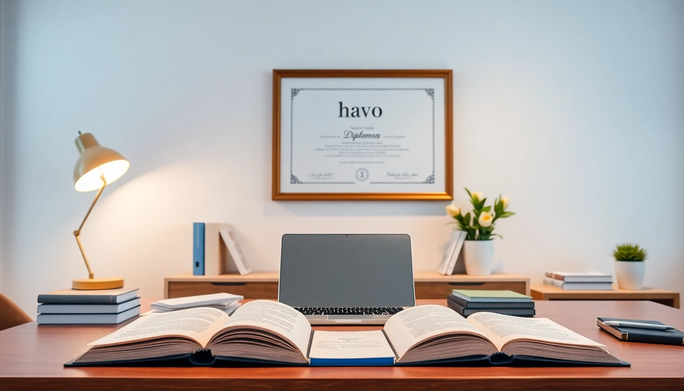 HAVO-diploma weergegeven in een moderne studieruimte, een symbool voor onderwijssucces en kansen.